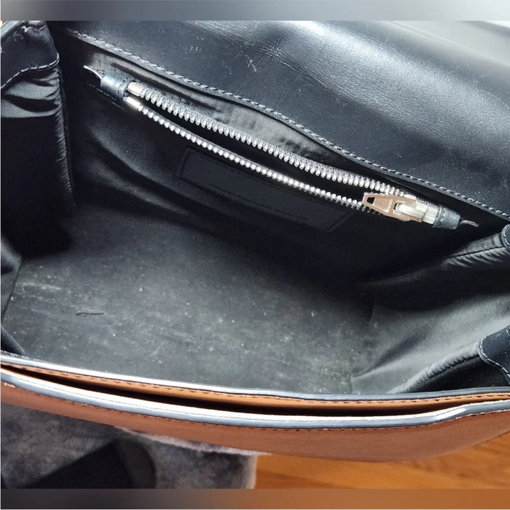 Alexander Wang Peach and Black Suede Crossbody Bag - Picture 9 of 12